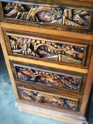 Imported Antique Asian Roll Top Desk 7