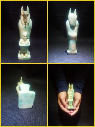 Egyptian Antiques Antiquities Anubis Statue Figure Sculpture 1549 - 1098 Bc
