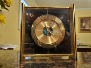 Vintage Bulova Accutron Desk Or Table Clock W/ 214 Tuning Fork Movement