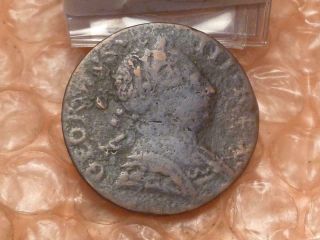 1770 Revolutionary War Era George Iii Colonial Halfpenny Zz