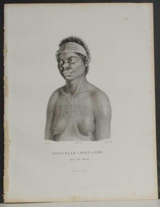 South Wales Australia Australian Aborigine 1812 Freycinet Antique Portrait