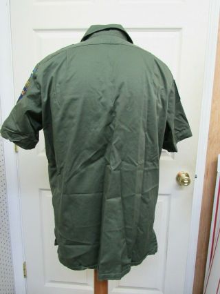 Swedish Military OD Fatigue Uniform Shirt IFOR & Sweden Patch Ops Joint Endeavor 8