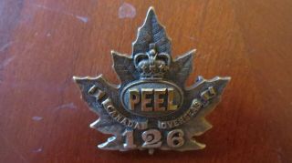 Canada Wwi Cef Cap Badge - 126 Battalion Cef