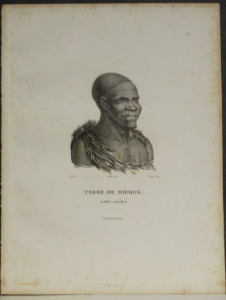 Tasmania Groi - Agara Tasmanian Native Australia 1812 Freycinet Antique Portrait