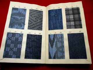 2 - 20 Japanese Textile Sample Book Stencil - dyed Kimono minute repeated pattern 8