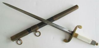 Russian Imperial Naval Officer Dagger Zlatoust Engraved Blade Wwi Antique