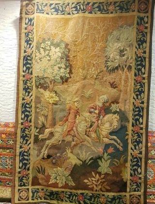 Vintage France Tapestry Wall Hanging Antique 19th Century ? Rare French Art