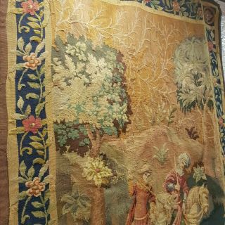 Vintage France Tapestry Wall Hanging Antique 19th Century ? Rare French art 3