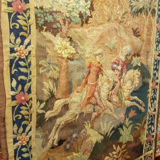 Vintage France Tapestry Wall Hanging Antique 19th Century ? Rare French art 7