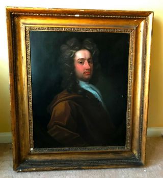 1820 C.  Portrait Painting English Gentleman William J Wade Label Frame