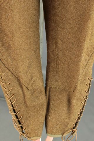 Vtg Men ' s 1910s WWI US Army Wool Breeches 32x26.  5 WW1 Jodhpurs Pants 7078 7