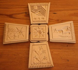 Rare Vintage " Maltese Cross " Folding Butter Mold -
