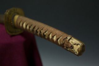 Japan Antique edo child TACHI koshirae sword tsuba yoroi samurai katana gold 武将 7