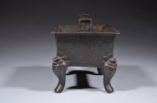 Antique Chinese bronze censer,  Yuan dynasty. 3