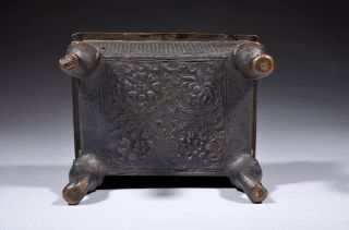 Antique Chinese bronze censer,  Yuan dynasty. 5