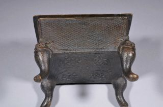 Antique Chinese bronze censer,  Yuan dynasty. 8