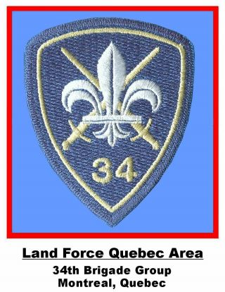 Cloth Badge • Canada • Cafs • Army - 34th Brigade Group • 1967,  • 190618001•o