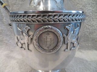 Rare Gorgeous French Sterling Silver Large Coffee Pot Empire St Eagle & Sphinx