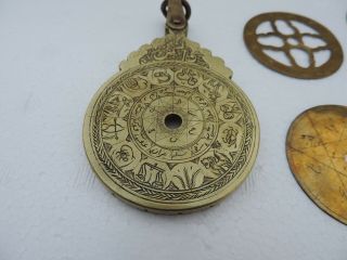 Antique Persian Bedouin Islamic Astrolabe Signed & Dated 1117 AH EARLY 1700S 9