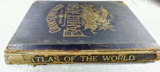 1891 Crams Unrivaled Family World Atlas,  314 Pgs,  Scores of City,  State Maps, 2