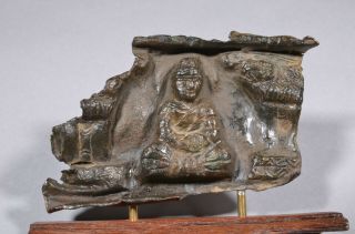 antique copper plaque of Buddha,  Gandhara 3