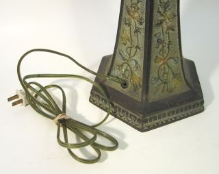 ALADDIN Art Deco Victorian Cast Iron Lamp Base Reverse Painted Glass NO SHADE 10