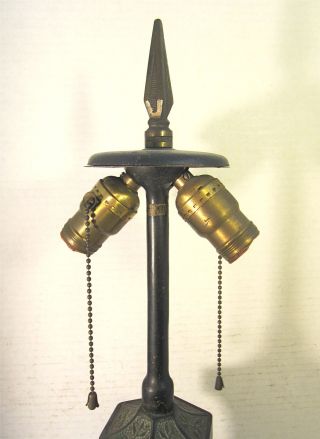 ALADDIN Art Deco Victorian Cast Iron Lamp Base Reverse Painted Glass NO SHADE 7
