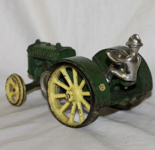 Antique Vindex Model D John Deere Cast Iron Toy Tractor 3
