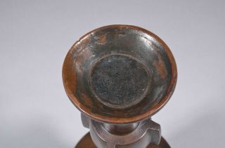 Antique Chinese bronze GU with gold and silver inlays,  Ming dynasty 9