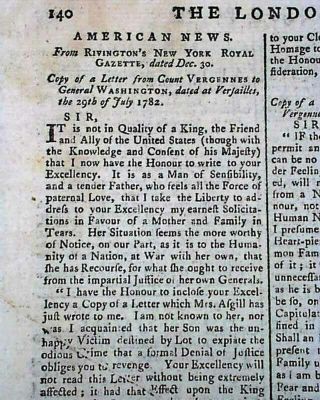 Revolutionary War Beginning King Of England & Gen.  Horatio Gates 1775 Newspaper