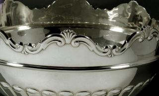 English Sterling Punch Bowl 1904 Montieth Form - No Mono 4