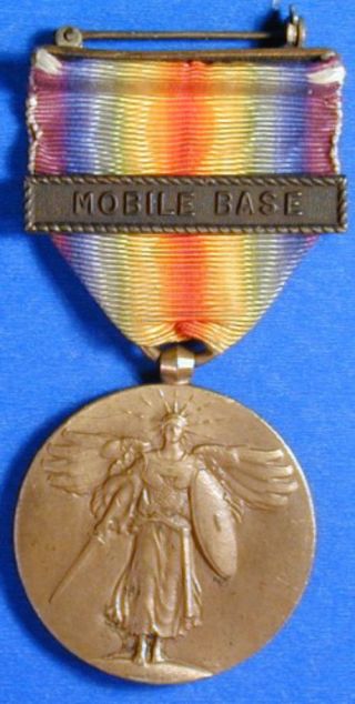 United States World War 1 Victory Medal With Navy Bar Mobile Base Q8285