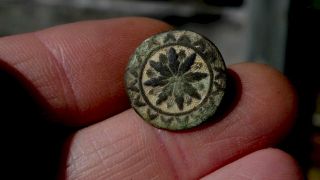 Revolutionary War Dug - Green Patina 18th Century Designed Button