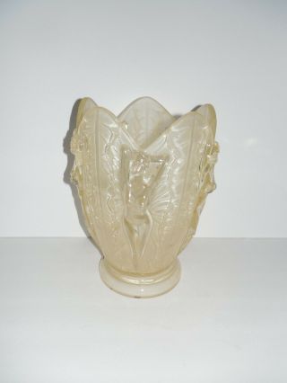 Vintage Lucite Nude Female Vase 11 7/8 