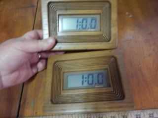 Vintage Heathkit Digital Clock X 2,  Both Work Faux Wood Cases Unusual