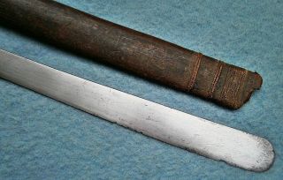antique 19thc Burmese spatula tip dha sword dao Thai knife dagger Asian machete 3