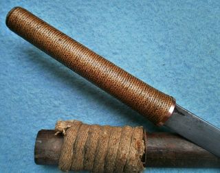antique 19thc Burmese spatula tip dha sword dao Thai knife dagger Asian machete 4