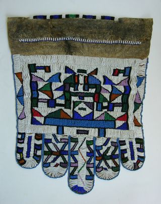 Antique Beaded Goat Skin Apron South African Ndebele Zulu Tribe 24 " X 24 "
