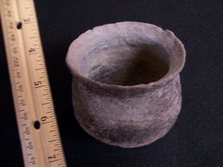 SOLID AUTHENTIC CA 850 AD - 1300 AD ANASAZI CORRUGATED POTTERY JAR 3