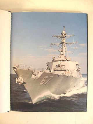 USS COLE DDG - 67 1996 COMMISSIONING BOOK Plankowners HC Cruise USMC MOH Iwo Jima 2