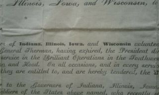 100 Day Volunteer Certificate Civil War Document Dated In 1864 Authenticated. 6