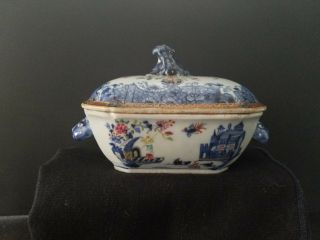 18th Century Chinese Export Famille Rose Small Mandarin Tureen