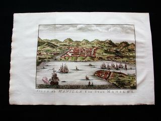 1747 Bellin & Schley - Rare View Of Manila City,  Asia,  Philippines,  East Indies