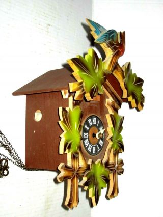 Vintage WEST GERMANY BLACK FOREST CUCKOO CLOCK 2