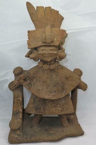 Pre Columbian Veracruz Remojadas Smiling Restrained Figure Ca.  500 - 700 Ad