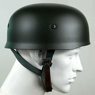 Wwii German Fallschirmjager M38 Steel Helmet With Leather Liner M38 Helmet Black