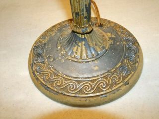 Antique Arts & Crafts Slag Glass Lamp,  Salem Brothers Miller Bradley Hubbard Era 7