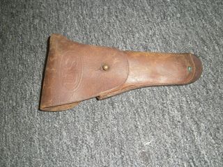 Perkins Cambell 1917 Orig Brown Holster Us Ww - 1