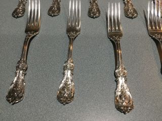 12 Reed & Barton Francis I Sterling Silver Forks 7 3/4 