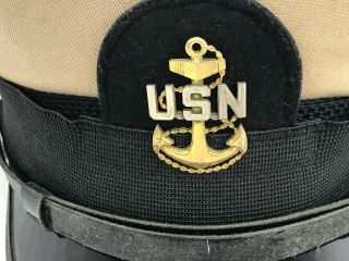 US Navy Chief Petty Officer Khaki Dress Hat 3